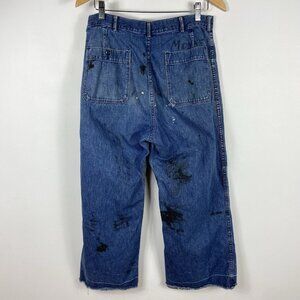 Vintage Sailor Jeans 32 x 25 Button Fly Utility Work Chore Denim US Navy ? Vtg